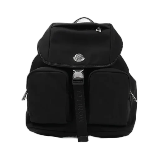Moncler Logo Plaque Foldover Top Backpack