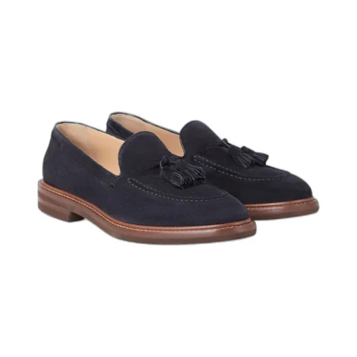 Brunello Cucinelli Tassel Detailed Almond-Toe Loafers