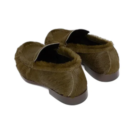 Dries Van Noten Pony Hair Slip-On Loafers
