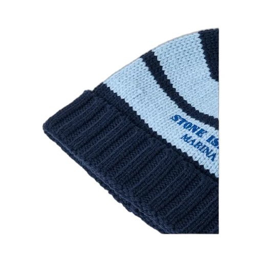 Stone Island Striped Knitted Beanie