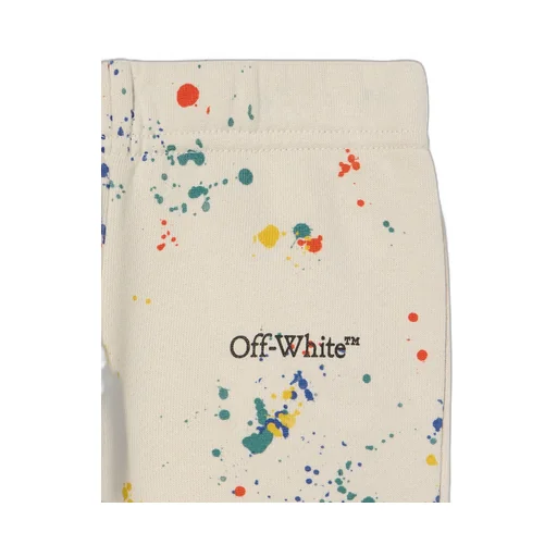 Off-White Kids Logo Printed Straight-Leg Trousers