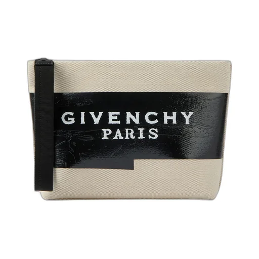 Givenchy Tape Pouch In Canvas