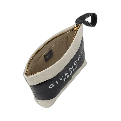 Givenchy Tape Pouch In Canvas