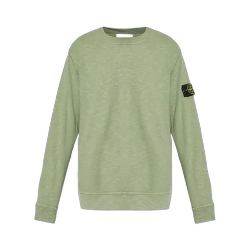 Stone Island Logo Patch Long Sleeved Sweatshirt
