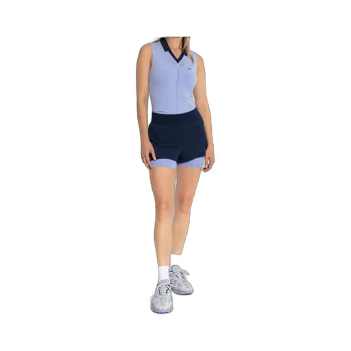Sleeveless Knitted Polo Top