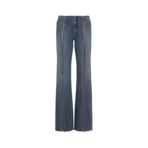 Zippered Denim Trousers