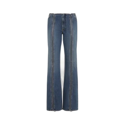 Zippered Denim Trousers