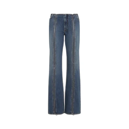 Zippered Denim Trousers