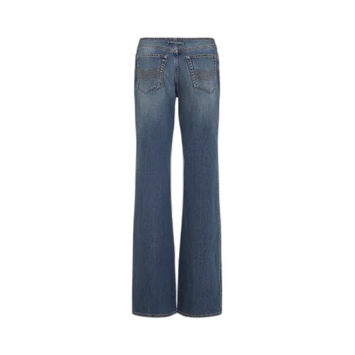 Zippered Denim Trousers