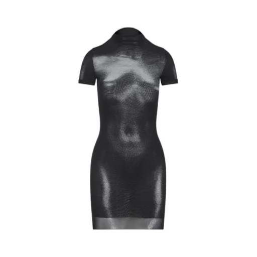 Printed Mesh Dress
