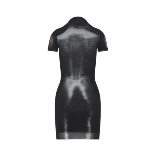 Printed Mesh Dress