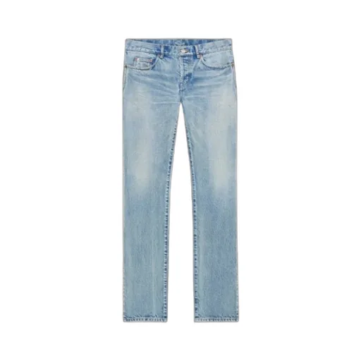Saint Laurent Logo Patch Low-Rise Jeans