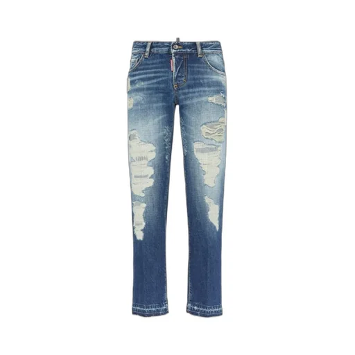 Dsquared2 Medium Fade Wash Jenna Distressed Jeans