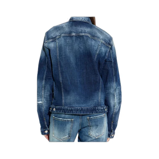 Dsquared2 Buttoned Distressed Denim Jacket