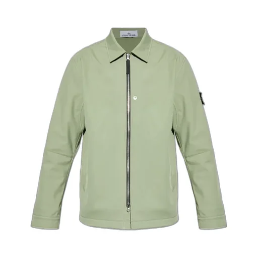 Stone Island Logo Patch Zip-Up Jacket