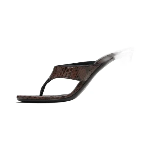 Infradito Snakeskin-Effect Sandals