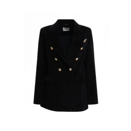 Double-Breasted Velvet Blazer