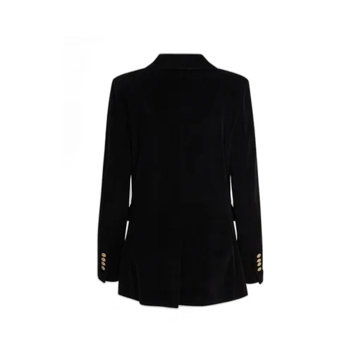 Double-Breasted Velvet Blazer