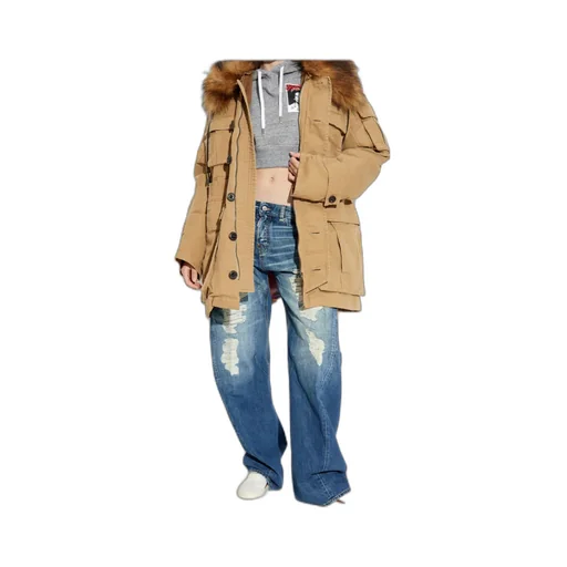 Dsquared2 Military Fur Collar Parka