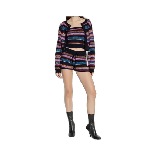 Dsquared2 Striped Button Up Crewneck Cardigan