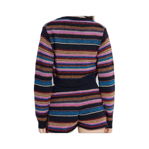 Dsquared2 Striped Button Up Crewneck Cardigan