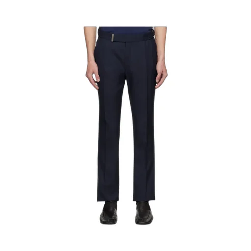 Pleated Wool Casual Pants
