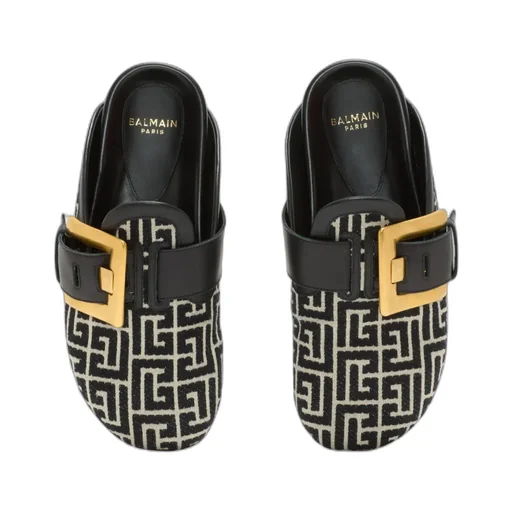 Balmain Jacquard Anthem Mules