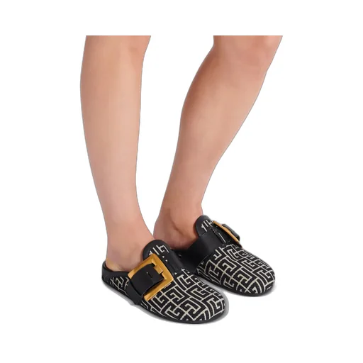 Balmain Jacquard Anthem Mules