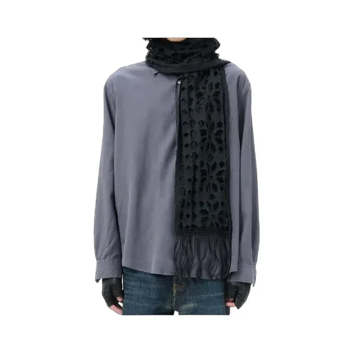 Cut-Out Fringe Scarf