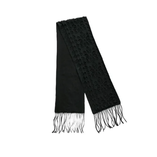 Cut-Out Fringe Scarf