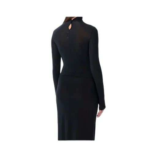 Jean Paul Gaultier Long-Sleeve High-Neck Body With Lingerie Details
