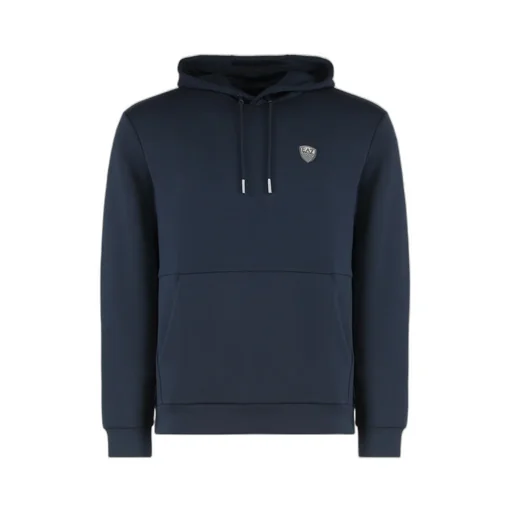 Ea7 Emporio Armani Logo Detailed Drawstring Hoodie