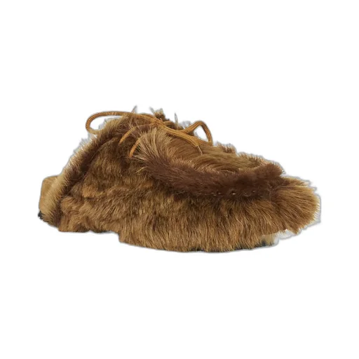 Dries Van Noten Lace-Up Fluffy Sandals
