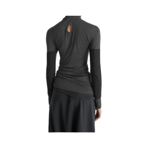 Neck-Tie Long-Sleeve Top