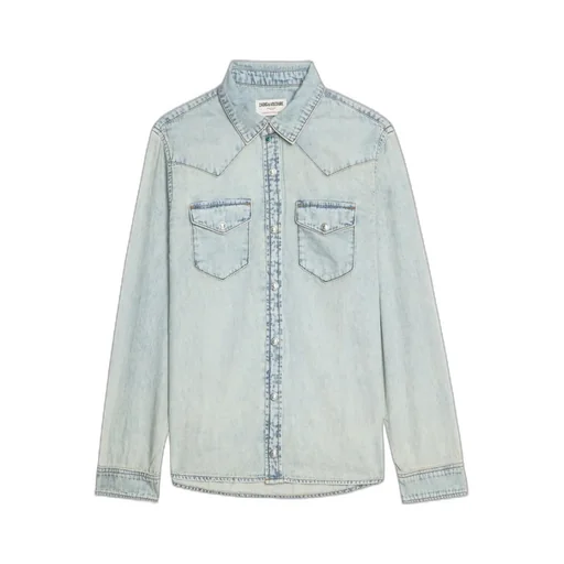Zadig & Voltaire Logo Patch Denim Shirt