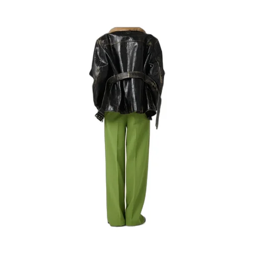 Miu Miu Straight-Leg Pleated Trousers