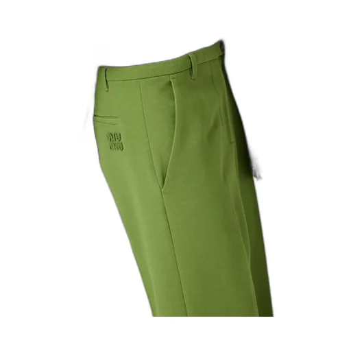 Miu Miu Straight-Leg Pleated Trousers