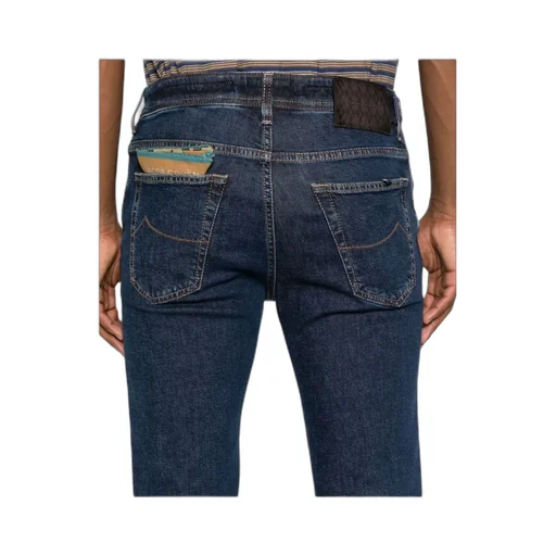 Jacob Cohen Logo Patch Slim-Fit Jeans