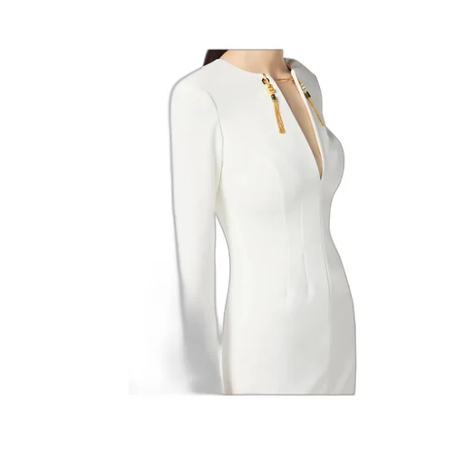 Elisabetta Franchi Chain Embellished Midi Dress