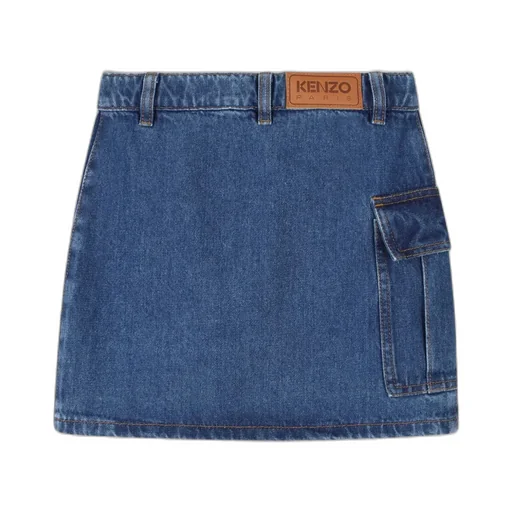 Asymmetric Denim Skirt