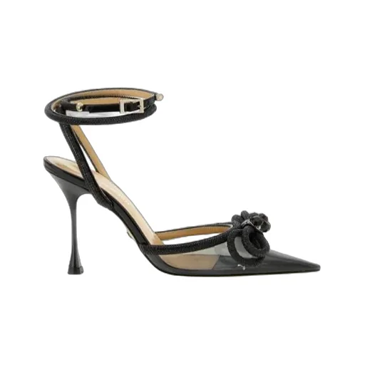 Mach & Mach Double Bow Ankle-Strap Pumps