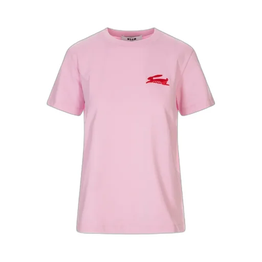 Msgm 3D Follow The Rabbit Embroidery T-Shirt