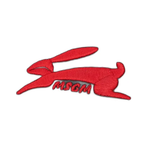 Msgm 3D Follow The Rabbit Embroidery T-Shirt