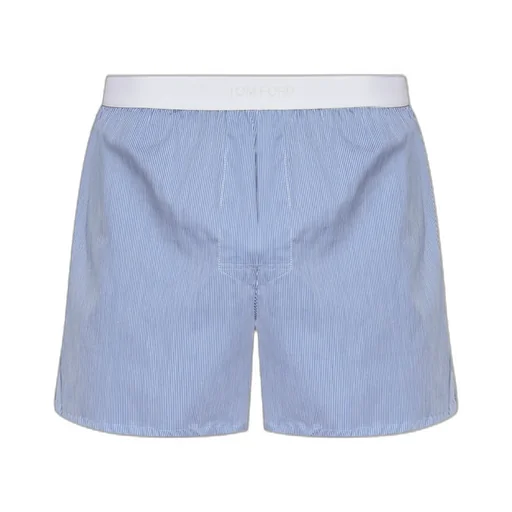 Striped-Pattern Cotton Boxer Shorts