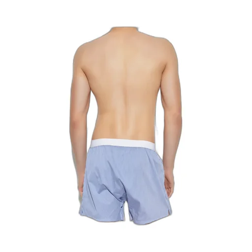 Striped-Pattern Cotton Boxer Shorts