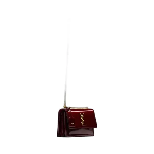 Saint Laurent Sunset Folover Top Small Shoulder Bag