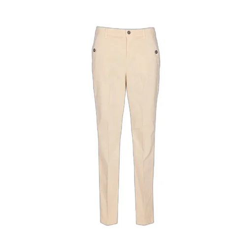 Button-Fastening Embellished-Pocket Trousers