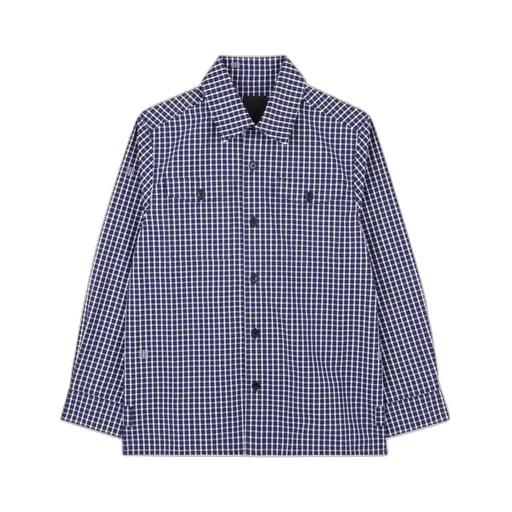Checked Button-Up Shirt