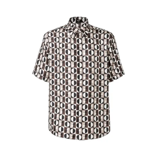 Fendi All-Over Logo Printed Short Sleeved Shirt