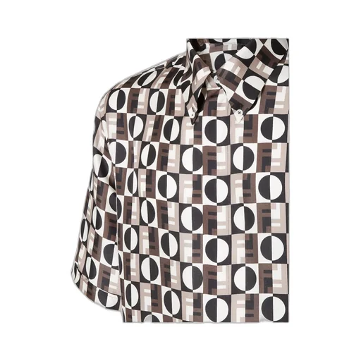 Fendi All-Over Logo Printed Short Sleeved Shirt
